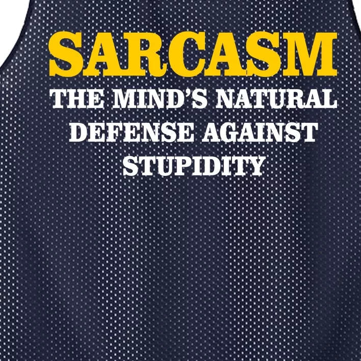 Sarcasm The Mind's Natural Defense Mesh Reversible Basketball Jersey Tank