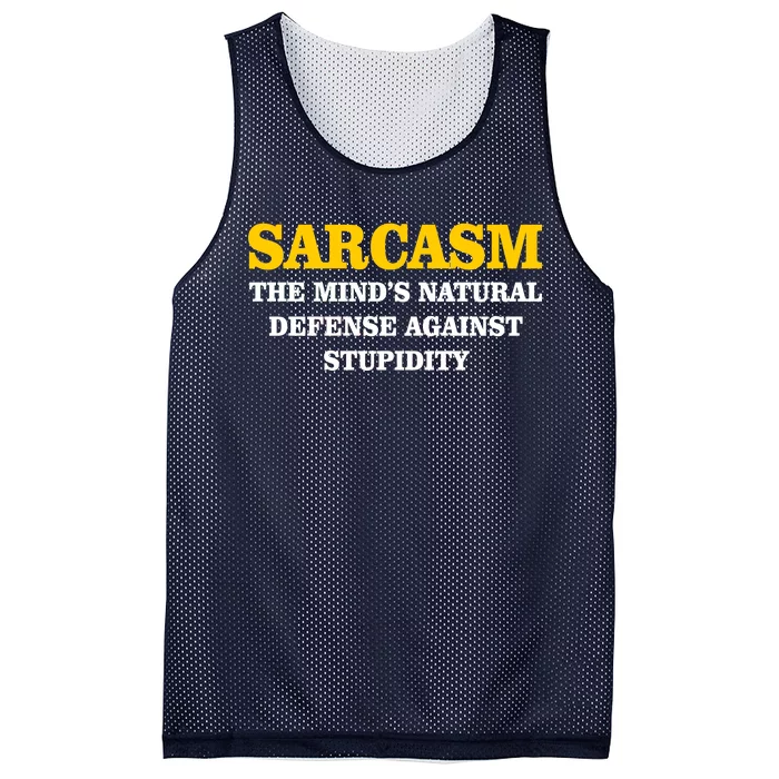 Sarcasm The Mind's Natural Defense Mesh Reversible Basketball Jersey Tank