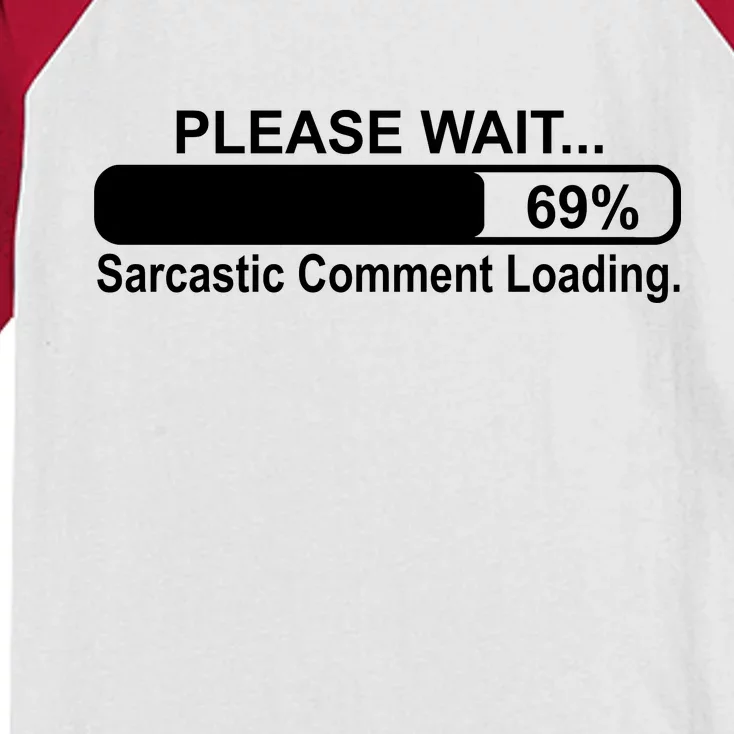 Sarcastic Comment Loading Kids Colorblock Raglan Jersey