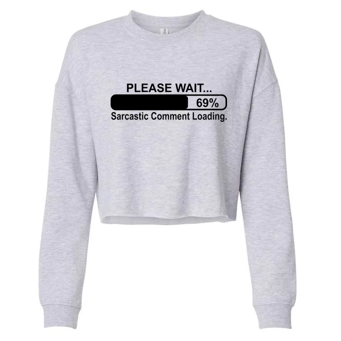 Sarcastic Comment Loading Cropped Pullover Crew