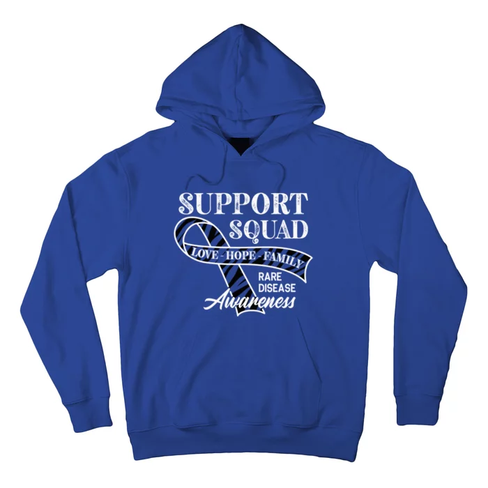 Support Awareness Squad I Zebra Ribbon I Rare Diseases Hoodie