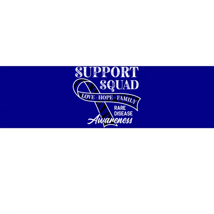 Support Awareness Squad I Zebra Ribbon I Rare Diseases Bumper Sticker