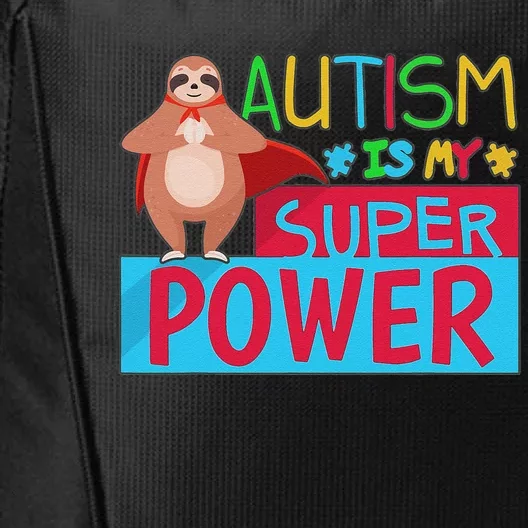 Sloth Autism Superpower Awarenesss City Backpack