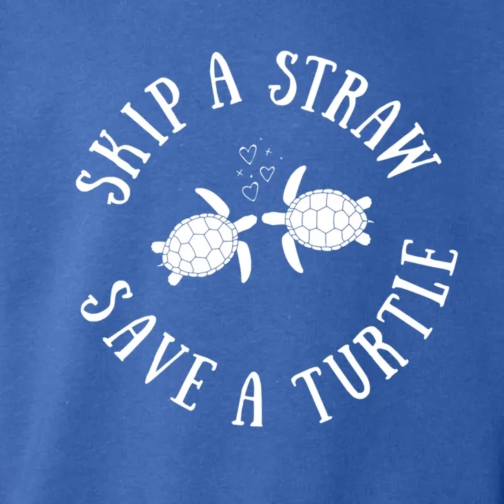 Skip A Straw Save A Turtle Cute Turtle Graphic Gift Toddler Hoodie