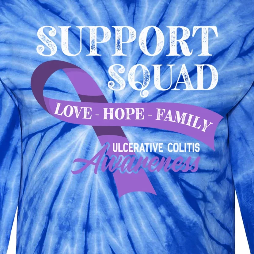 Support Awareness Squad I Ulcerative Colitis Ulcerosa Tie-Dye Long Sleeve Shirt