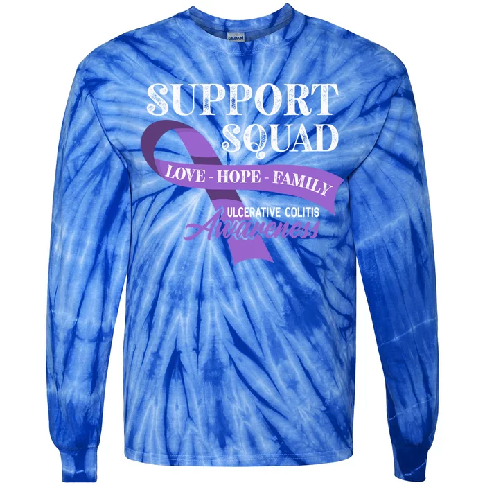 Support Awareness Squad I Ulcerative Colitis Ulcerosa Tie-Dye Long Sleeve Shirt