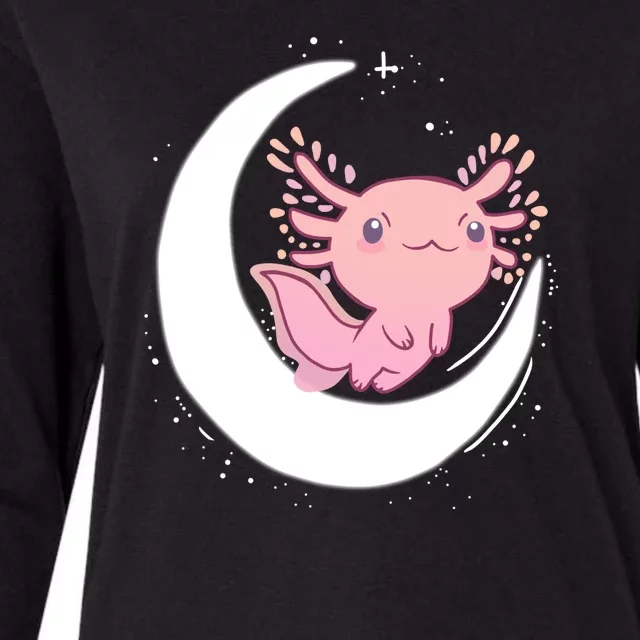 Space Axolotl Womens Cotton Relaxed Long Sleeve T-Shirt