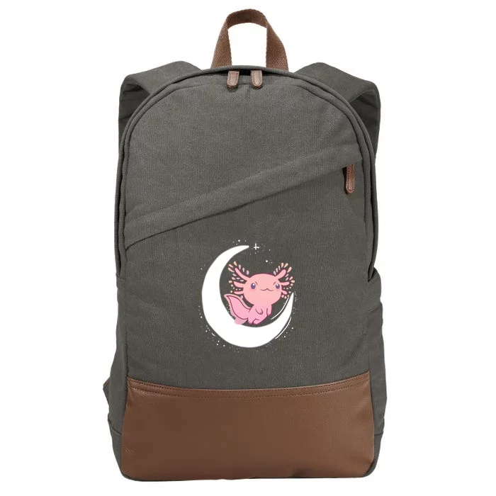 Space Axolotl Cotton Canvas Backpack