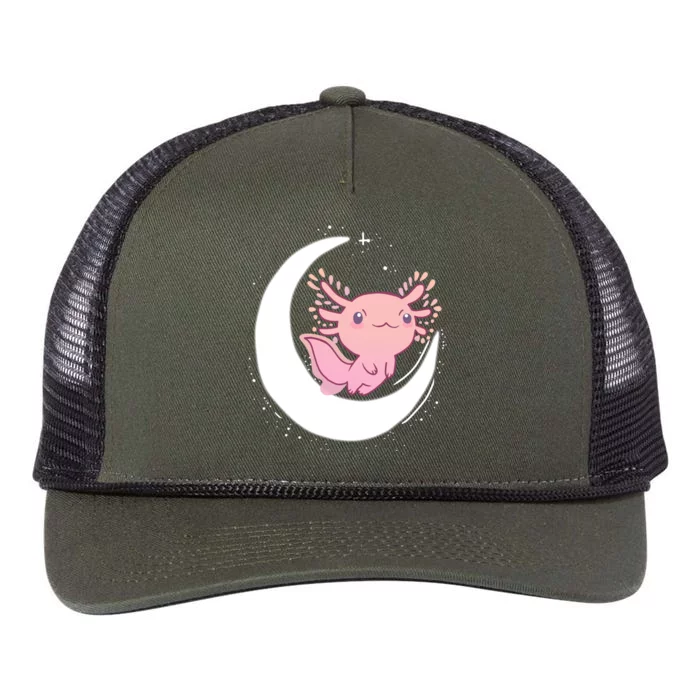 Space Axolotl Retro Rope Trucker Hat Cap