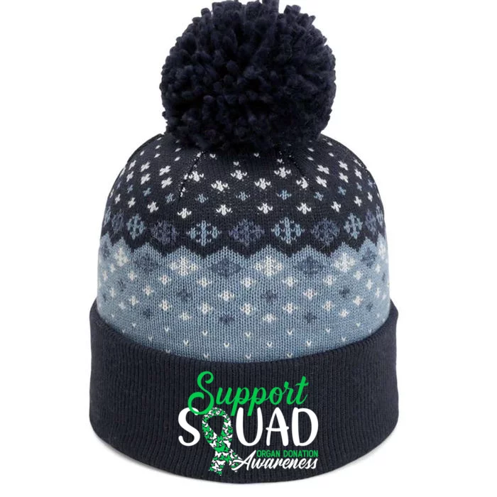 Support Awareness Squad I Transplant Survivor Organ Donation Premium The Baniff Cuffed Pom Beanie