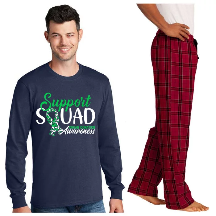 Support Awareness Squad I Transplant Survivor Organ Donation Premium Long Sleeve Pajama Set