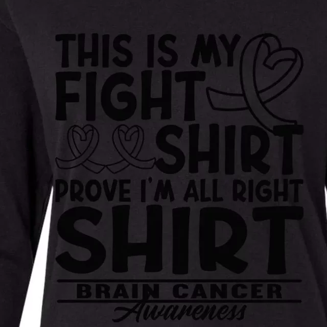 Support Awareness Squad Fight Shirt I GBM Brain Tumor Cancer Womens Cotton Relaxed Long Sleeve T-Shirt