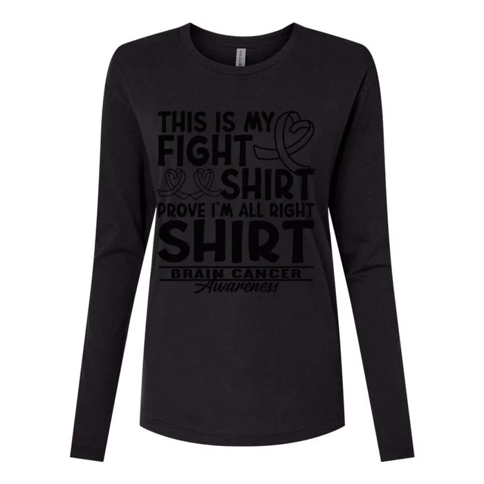 Support Awareness Squad Fight Shirt I GBM Brain Tumor Cancer Womens Cotton Relaxed Long Sleeve T-Shirt