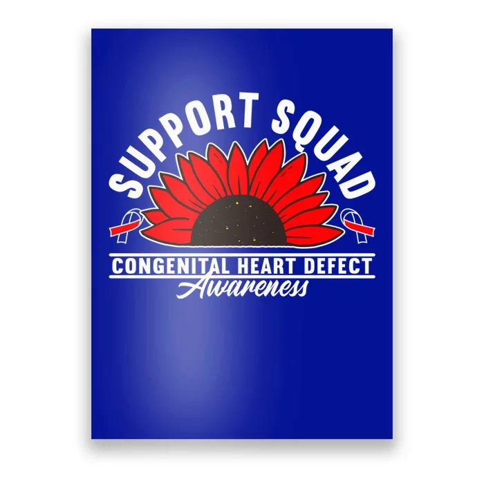 Support Awareness Squad I CHD Congenital Heart Defect Poster