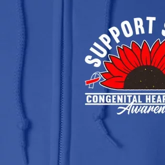 Support Awareness Squad I CHD Congenital Heart Defect Full Zip Hoodie