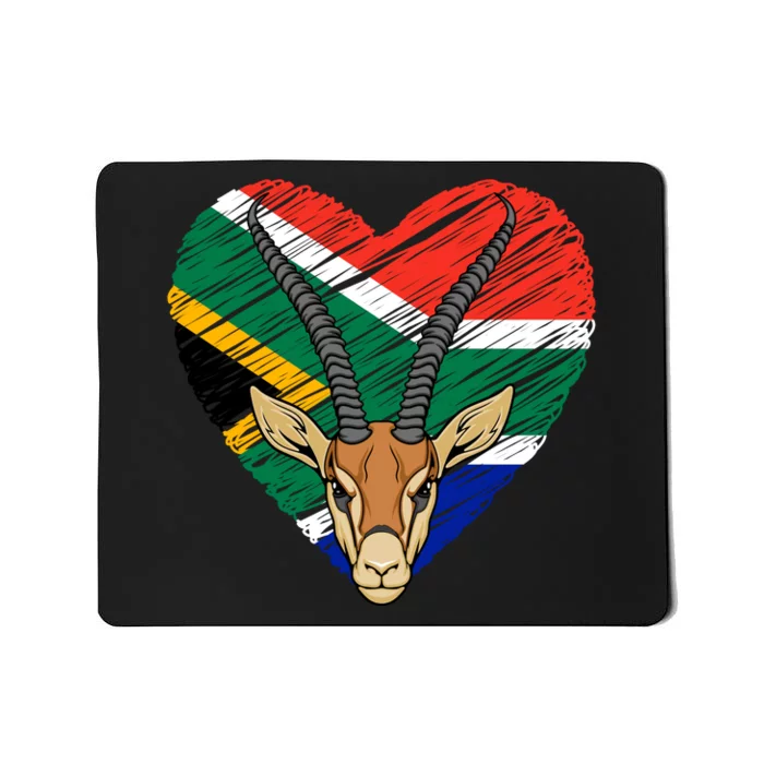 South African Springbok Flag Mousepad