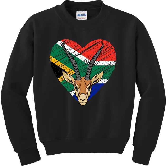 South African Springbok Flag Kids Sweatshirt