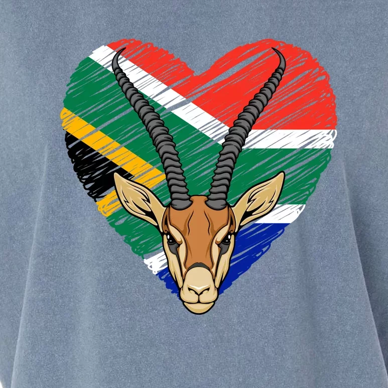 South African Springbok Flag Garment-Dyed Women's Muscle Tee