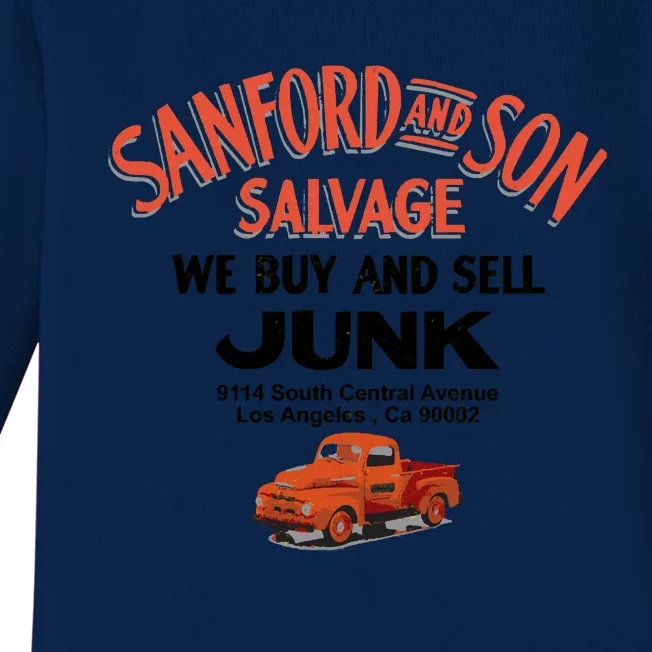 Sanford &Amp; Son Salvage Sign Baby Long Sleeve Bodysuit