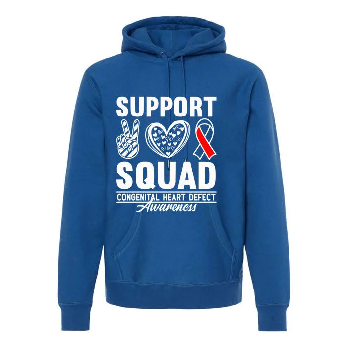 Support Awareness Squad I CHD Congenital Heart Defect Premium Hoodie