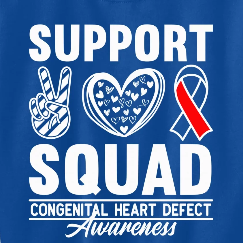 Support Awareness Squad I CHD Congenital Heart Defect Kids Sweatshirt