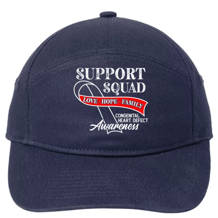 Support Awareness Squad I CHD Congenital Heart Defect 7-Panel Snapback Hat