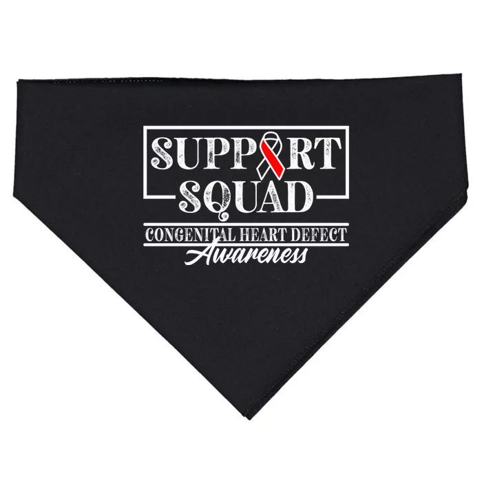 Support Awareness Squad I CHD Congenital Heart Defect USA-Made Doggie Bandana