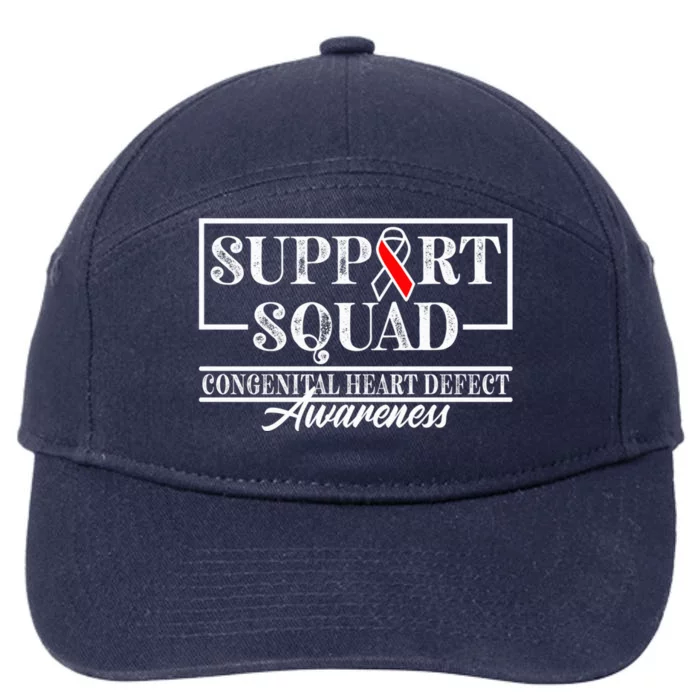 Support Awareness Squad I CHD Congenital Heart Defect 7-Panel Snapback Hat