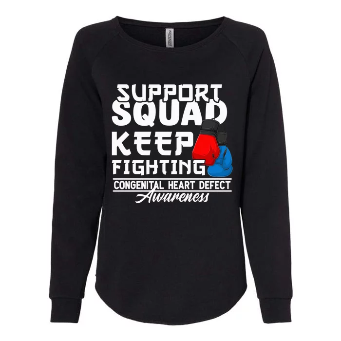 Support Awareness Squad I CHD Congenital Heart Defect Womens California Wash Sweatshirt