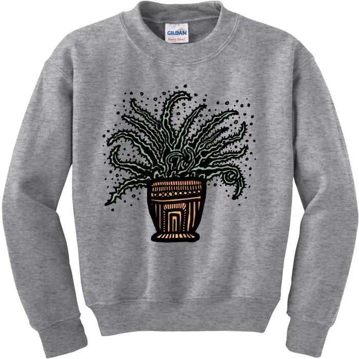 Spiky Aloe Kids Sweatshirt