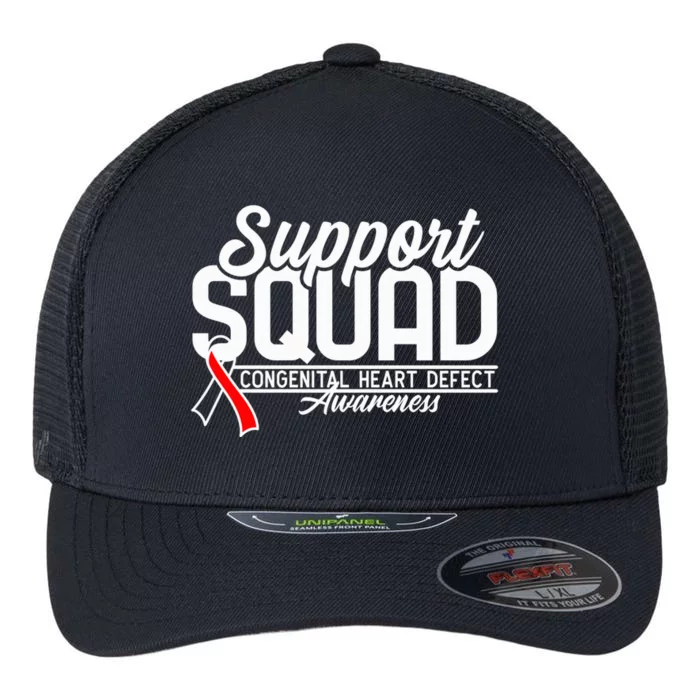 Support Awareness Squad I CHD Congenital Heart Defect Flexfit Unipanel Trucker Cap