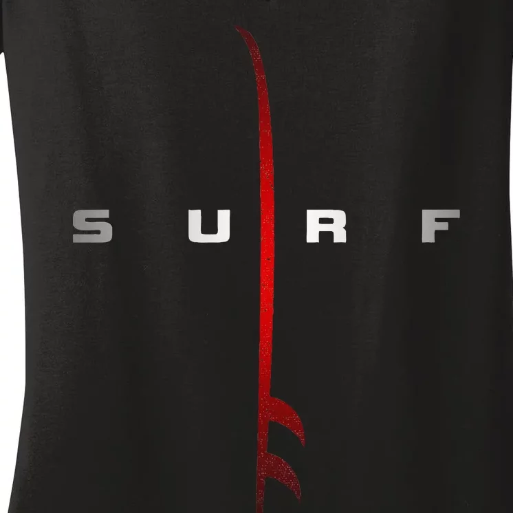 Surfing Apparel Surfer Surf Women's V-Neck T-Shirt