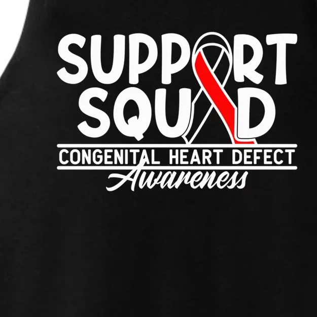 Support Awareness Squad I CHD Congenital Heart Defect Ladies Tri-Blend Wicking Tank