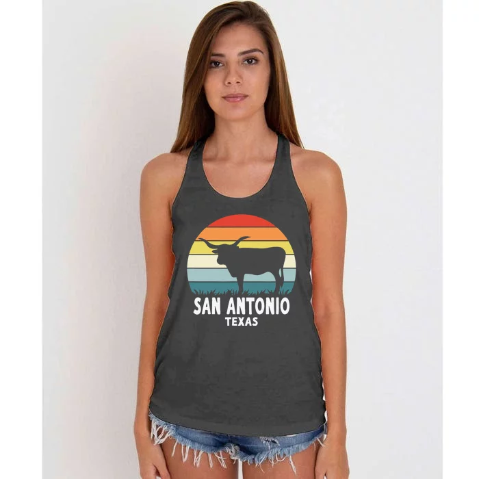 San Antonio Women's Knotted Racerback Tank