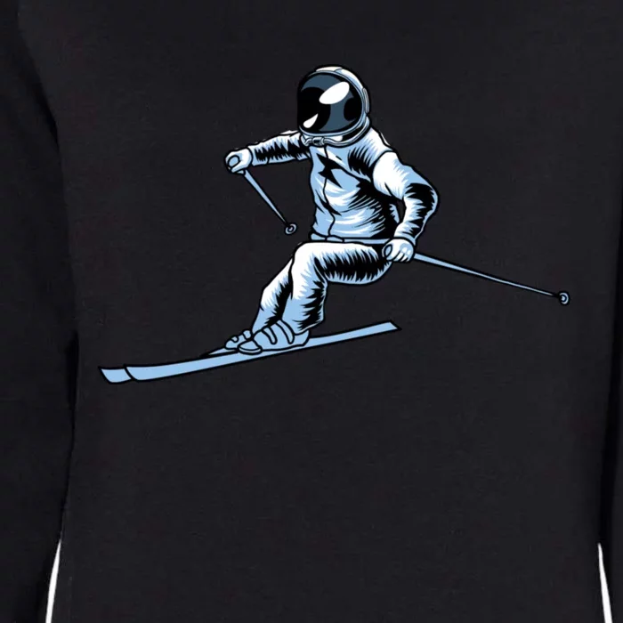 Skier Astronaut Ski Winter Sports Gift Skiing Meaningful Gift Womens California Wash Sweatshirt