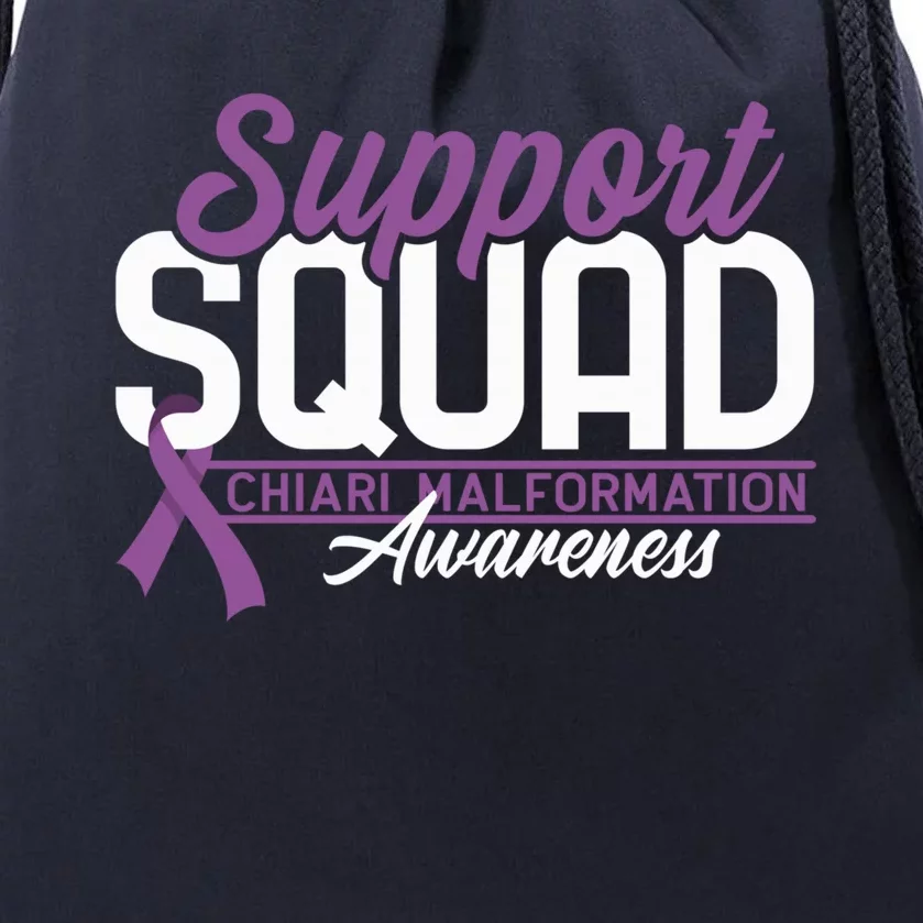 Support Awareness Squad I CM Cerebellum Chiari Malformation Drawstring Bag