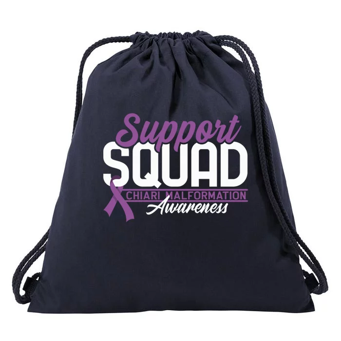 Support Awareness Squad I CM Cerebellum Chiari Malformation Drawstring Bag