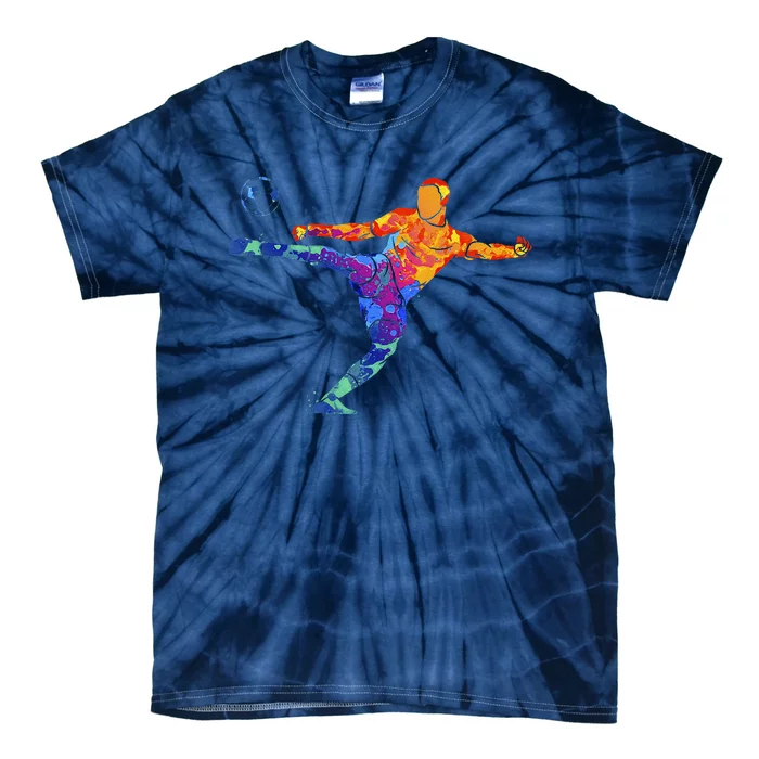 Soccer Athlete Sports Graphic Drawing Tie-Dye T-Shirt