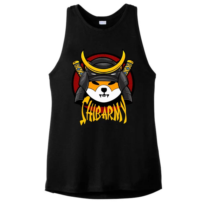 Shiba Army Samaria Dog Ladies Tri-Blend Wicking Tank