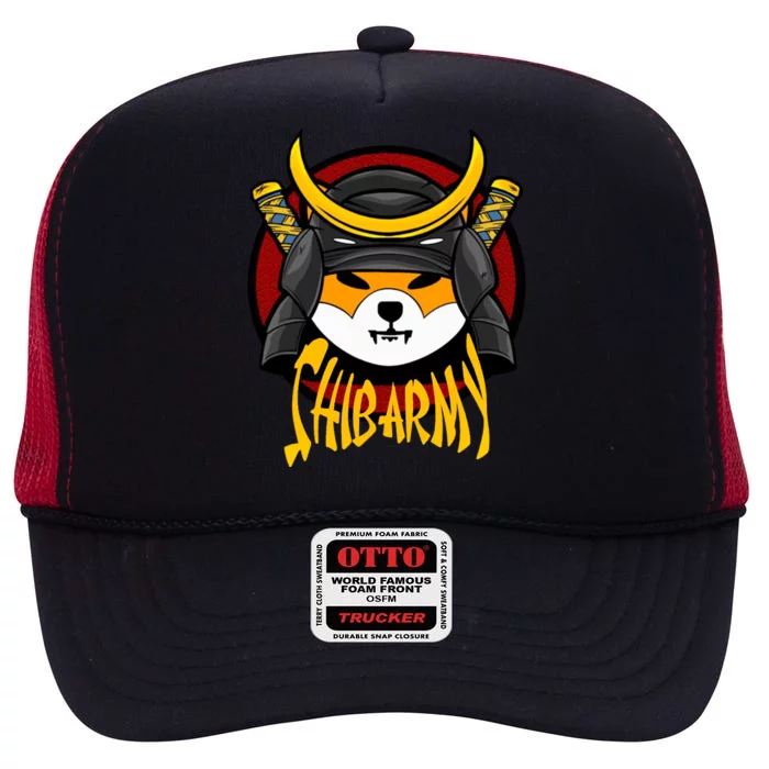 Shiba Army Samaria Dog High Crown Mesh Trucker Hat