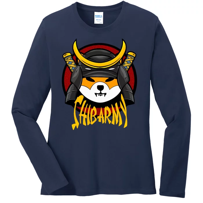 Shiba Army Samaria Dog Ladies Long Sleeve Shirt