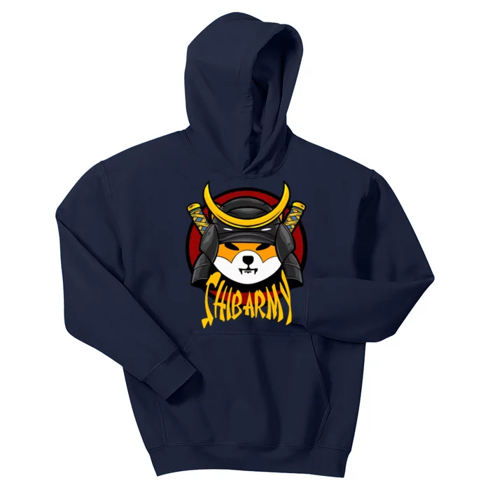 Shiba Army Samaria Dog Kids Hoodie