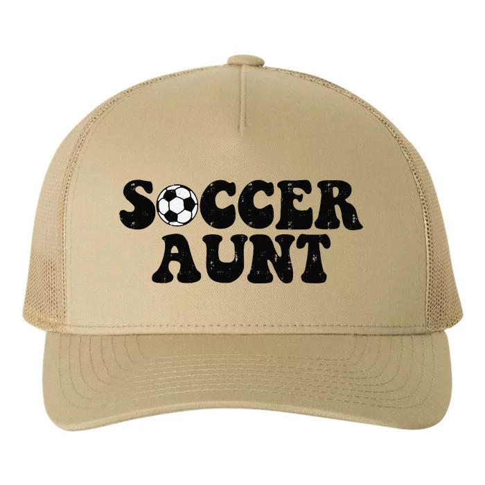 Soccer Aunt Sports Auntie Life Valentines Day Soccer Lover Yupoong Adult 5-Panel Trucker Hat