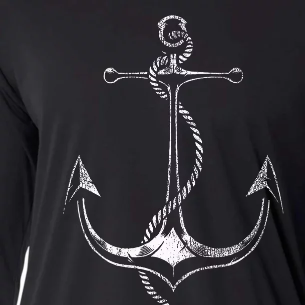 Sailboat Anchor Sailing Cooling Performance Long Sleeve Crew