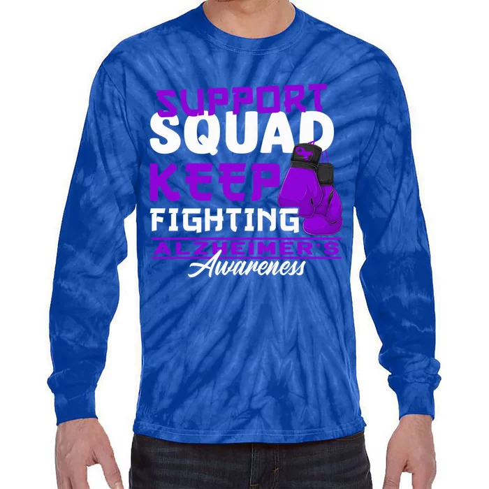 Support Awareness Squad I ALZ Remember Alzheimers Tie-Dye Long Sleeve Shirt