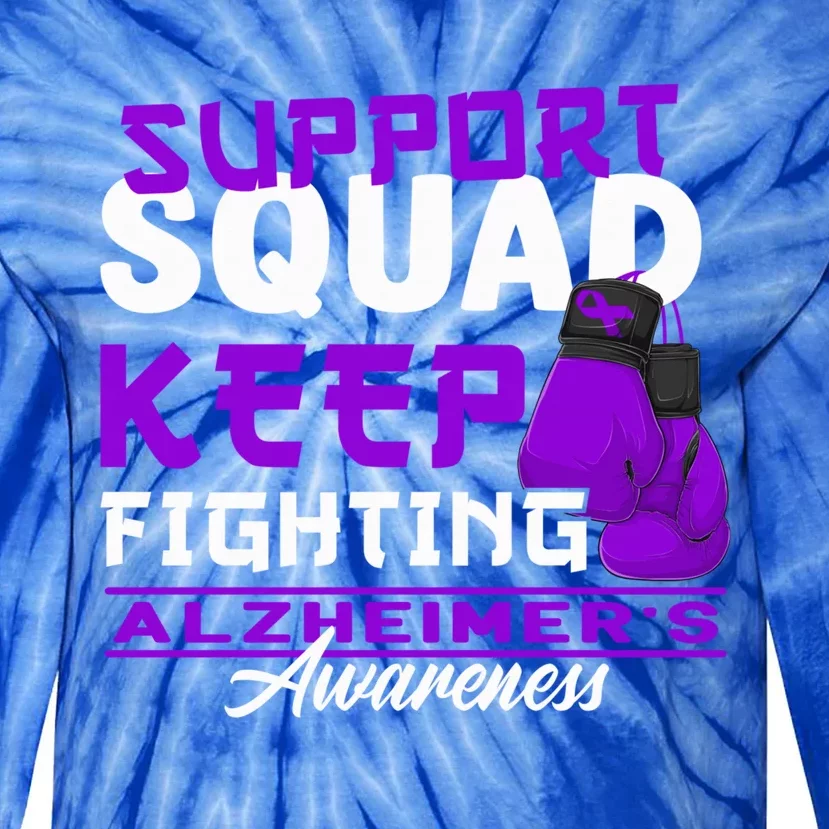 Support Awareness Squad I ALZ Remember Alzheimers Tie-Dye Long Sleeve Shirt