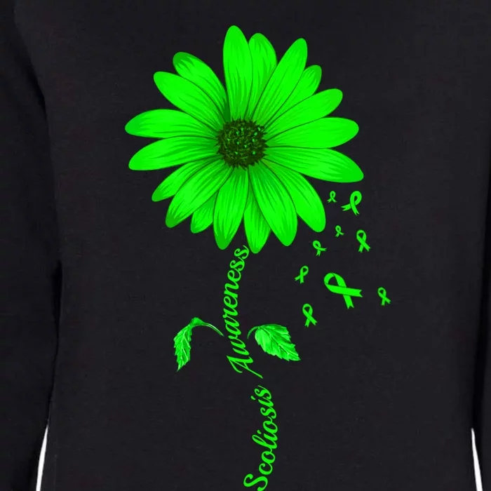 Scoliosis Awareness Sunflower Gift Womens California Wash Sweatshirt