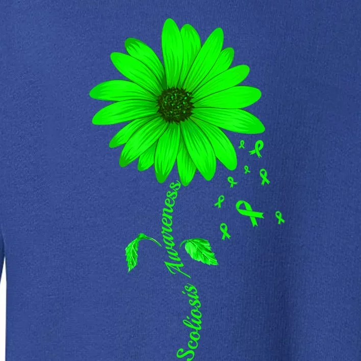 Scoliosis Awareness Sunflower Gift Toddler Sweatshirt