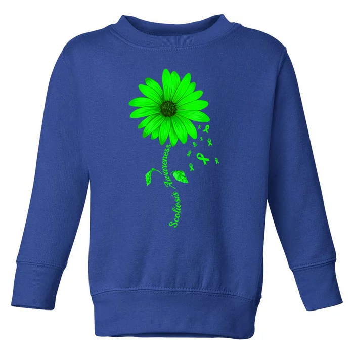 Scoliosis Awareness Sunflower Gift Toddler Sweatshirt