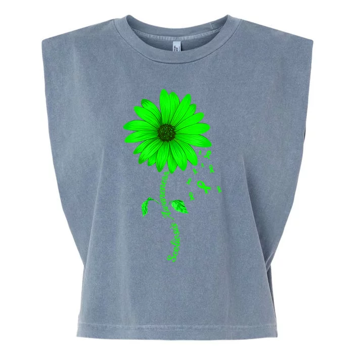 Scoliosis Awareness Sunflower Gift Garment-Dyed Women's Muscle Tee